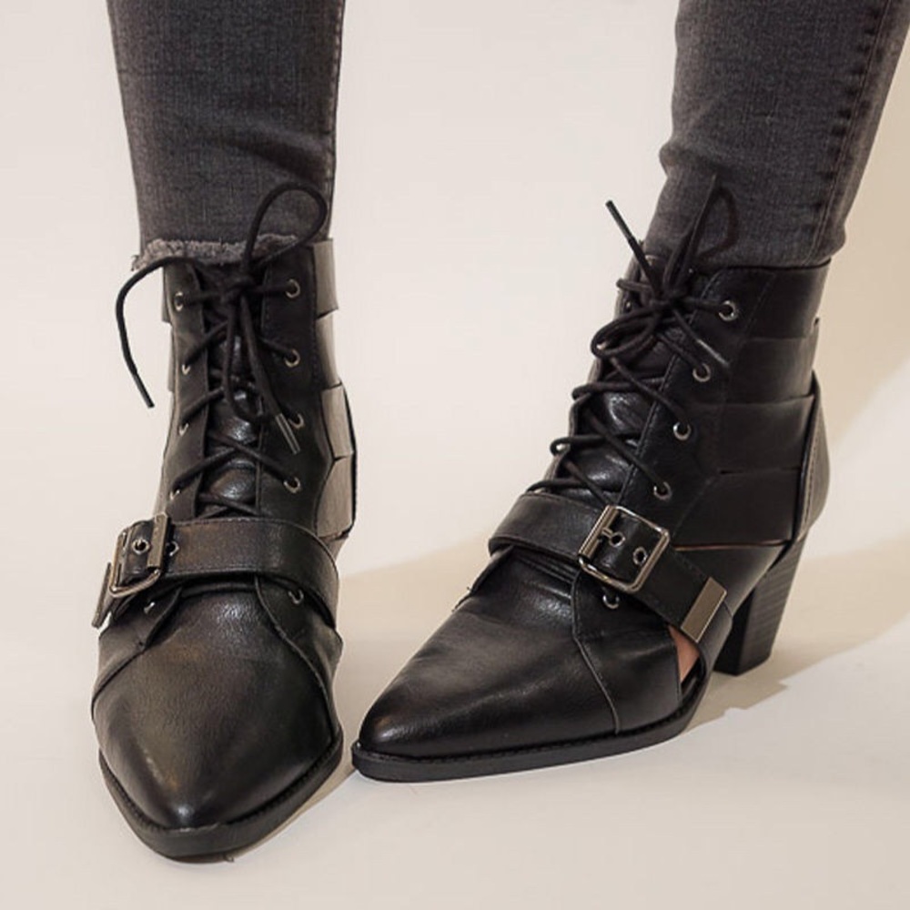 Sliced Ankle Boots - Picture 2 of 5